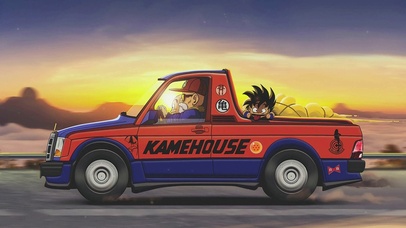 唯美龙珠悟空傍晚夕阳