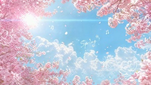 樱花蓝天