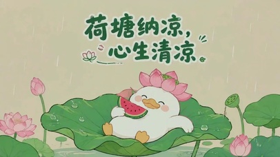 荷塘纳凉，心生清凉