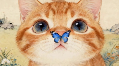 猫咪鼻子上蝴蝶