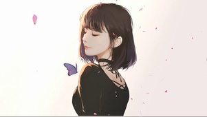 唯美短发少女