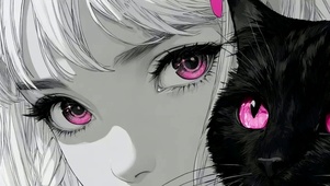 少女和黑猫