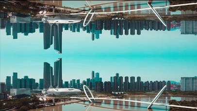 4k南京河西城市倒影