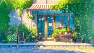 治愈阳光街边小店
