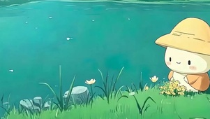 可爱小精灵带鱼屏