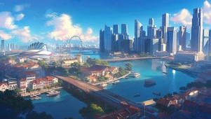 海港城市天际线
