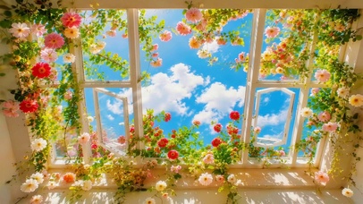 屋顶的鲜花