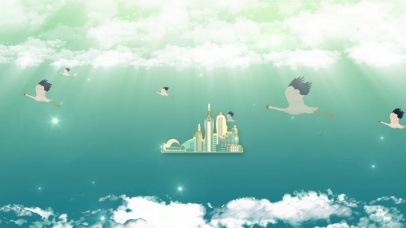 国潮中国风建筑城市背景