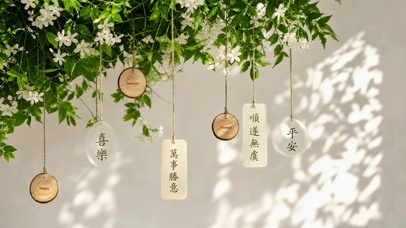 满墙祝福