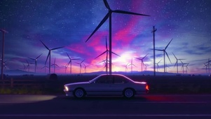 星空下的汽车