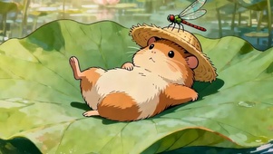 夏天池塘带鱼屏