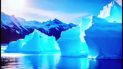 4k唯美水上冰山