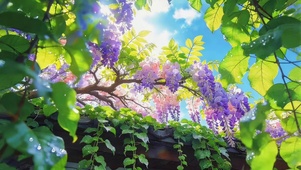 唯美绿色鲜花