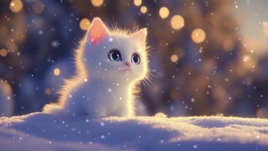 雪地小猫