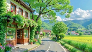 开满鲜花的乡村小店