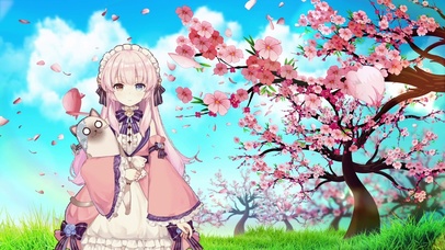 樱花树下美少女