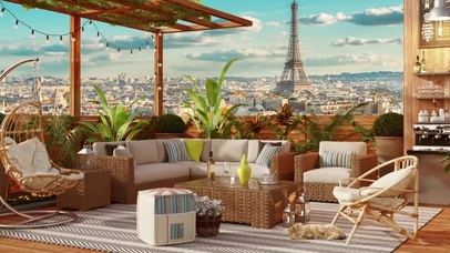 巴黎屋顶咖啡店