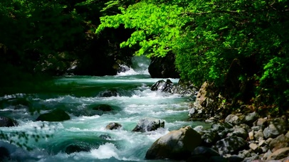 清凉夏日山涧