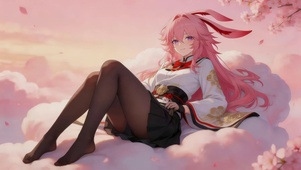 云朵上的女孩