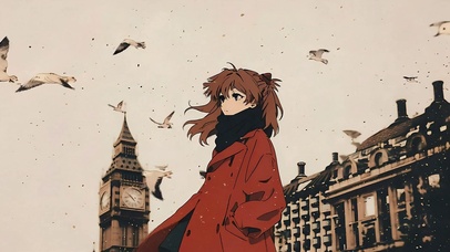 巴黎街头 明日香 伫立