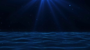 蓝色曙光波浪光斑粒子
