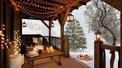 冬季舒适下雪天