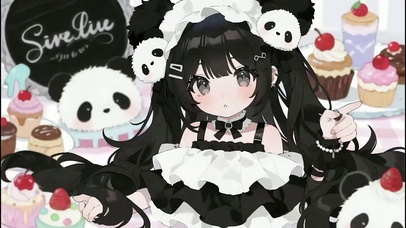 可爱动漫少女女仆熊猫少女