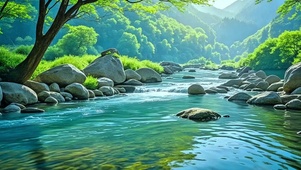 山间小溪4K