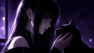 紫夜少女与黑猫
