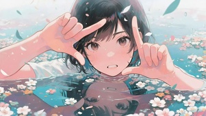 河流里的美少女