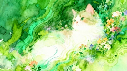 护眼油画猫咪