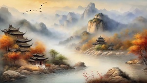 水墨古风山水
