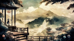 唯美插画壁纸AI绘画