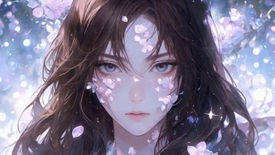 花丛中女孩