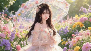 唯美花香女孩