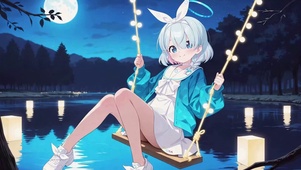 月夜河畔荡秋千阿罗娜