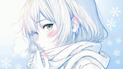 蓝调冬日少女