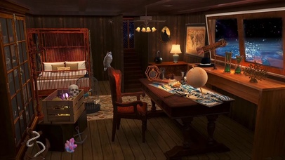 夜晚海上海贼船