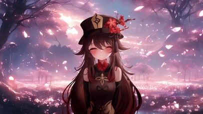 雪墨壁纸丨胡桃丨樱林绮梦丨