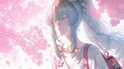 樱花树下的少女邂逅绯雪