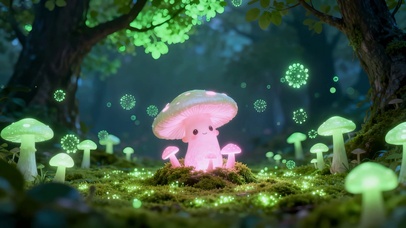 梦幻森林精灵蘑菇
