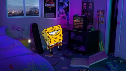 海绵宝宝凌乱的房间