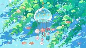 夏日海风里的水母风铃