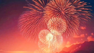 绚丽的烟花 4K 