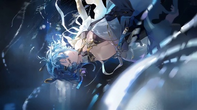 蓝发少女 倒置暗调