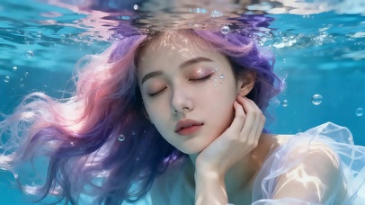 深海中美女