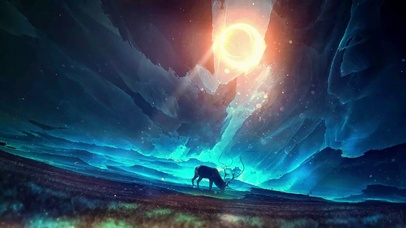 梦幻极光鹿~【超唯美炫光版】