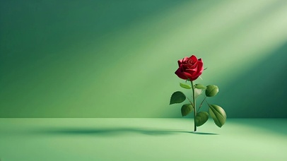 红色热烈玫瑰护眼