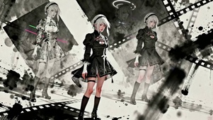 水墨风银发二次元美少女