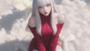 红衣美少女